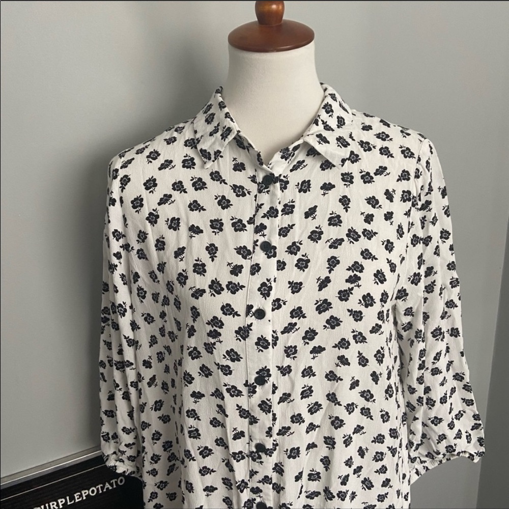Zara The Amelia Dress White & Black Floral Print - Picture 6 of 8
